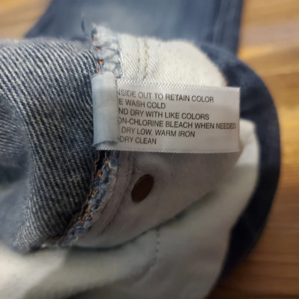Banana Republic Vintage Straight Jeans Mens 34x30 Blue Denim Cotton Distressed